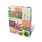 Colorful puzzle box with Australian floral designs 